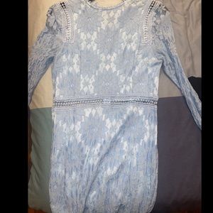 Bodycon Blue Lace dress. Worn once. In good condition